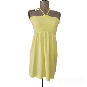 Jordan Taylor Beachwear yellow terrycloth swimsuit cover-up dress small
